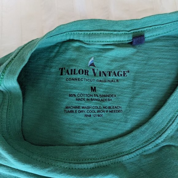 Tailor Vintage tshirt short sleeve green plaid - Picture 3 of 3